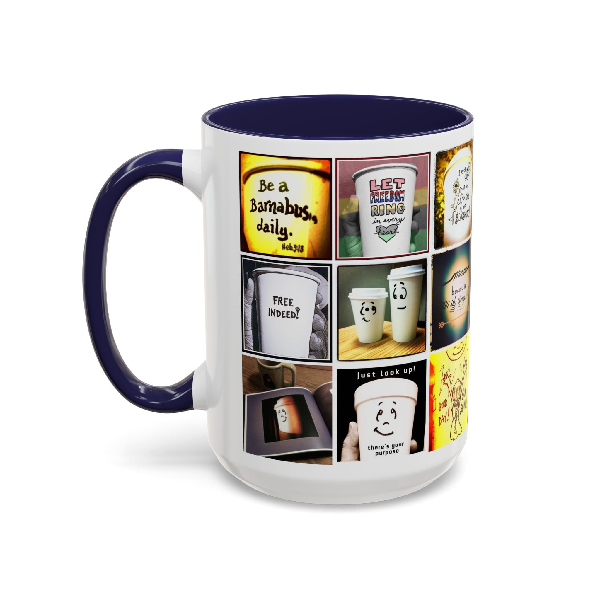Be a Barnabus Collage Accent Ceramic Mug (11/15oz)