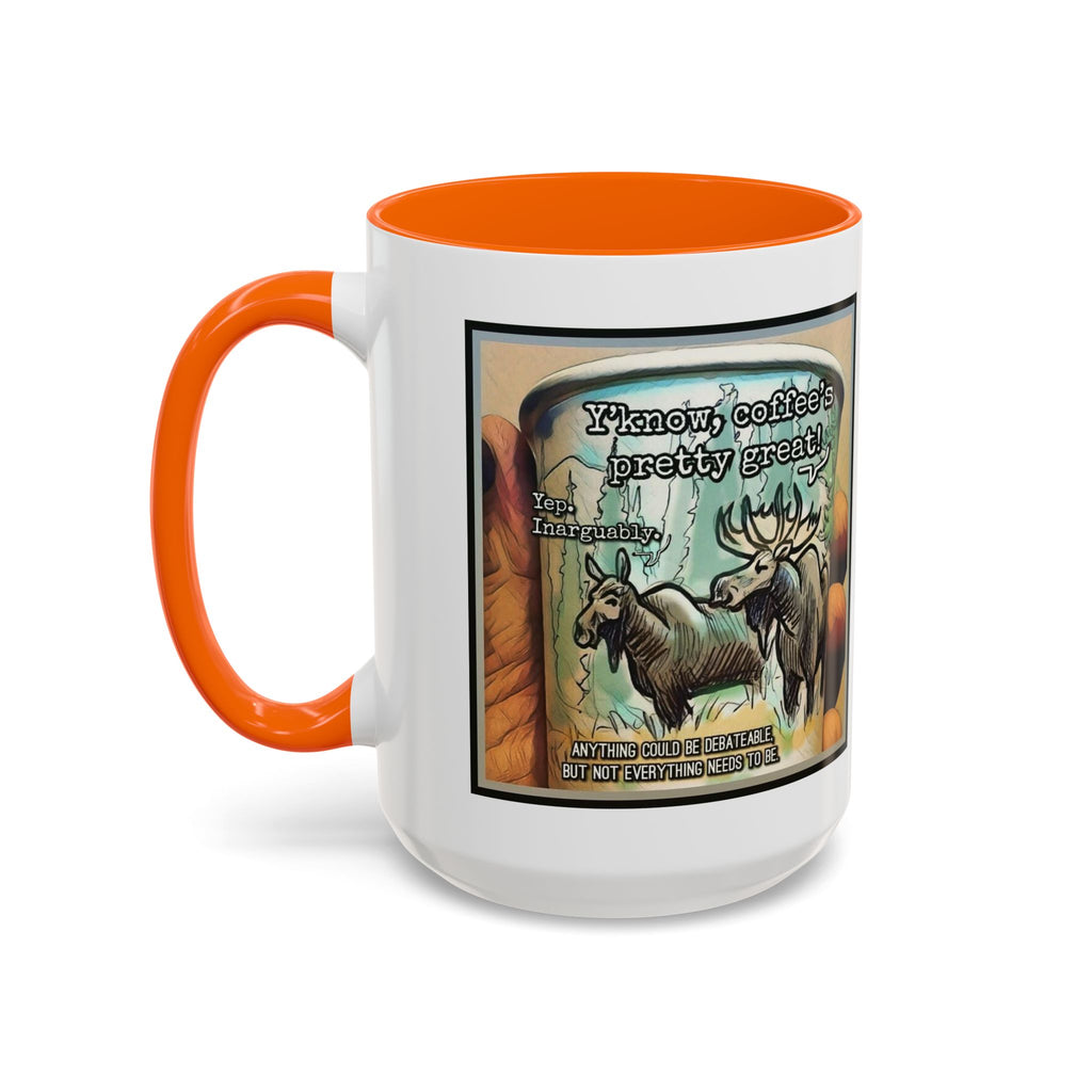 Coffee Mug - Moose Debate Accent Ceramic Mug (11/15oz)
