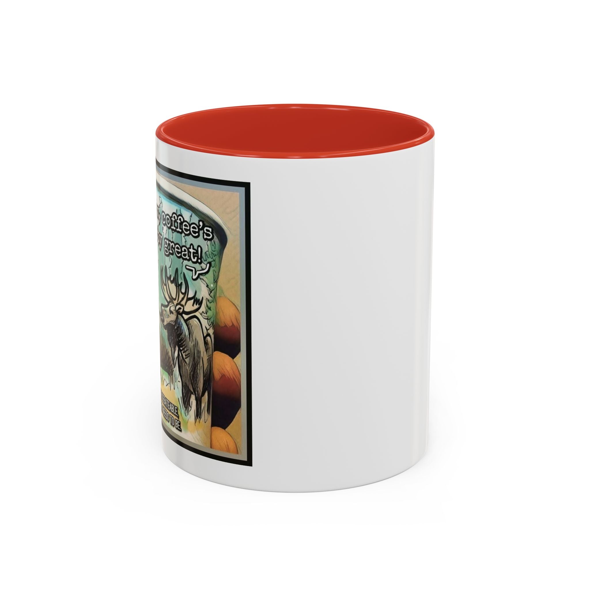 Coffee Mug - Moose Debate Accent Ceramic Mug (11/15oz)