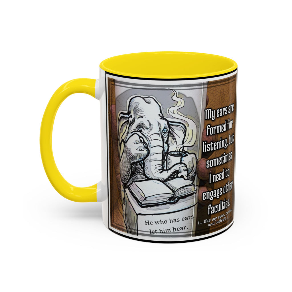 Elephant Engage Accent Ceramic Mug (11/15oz)