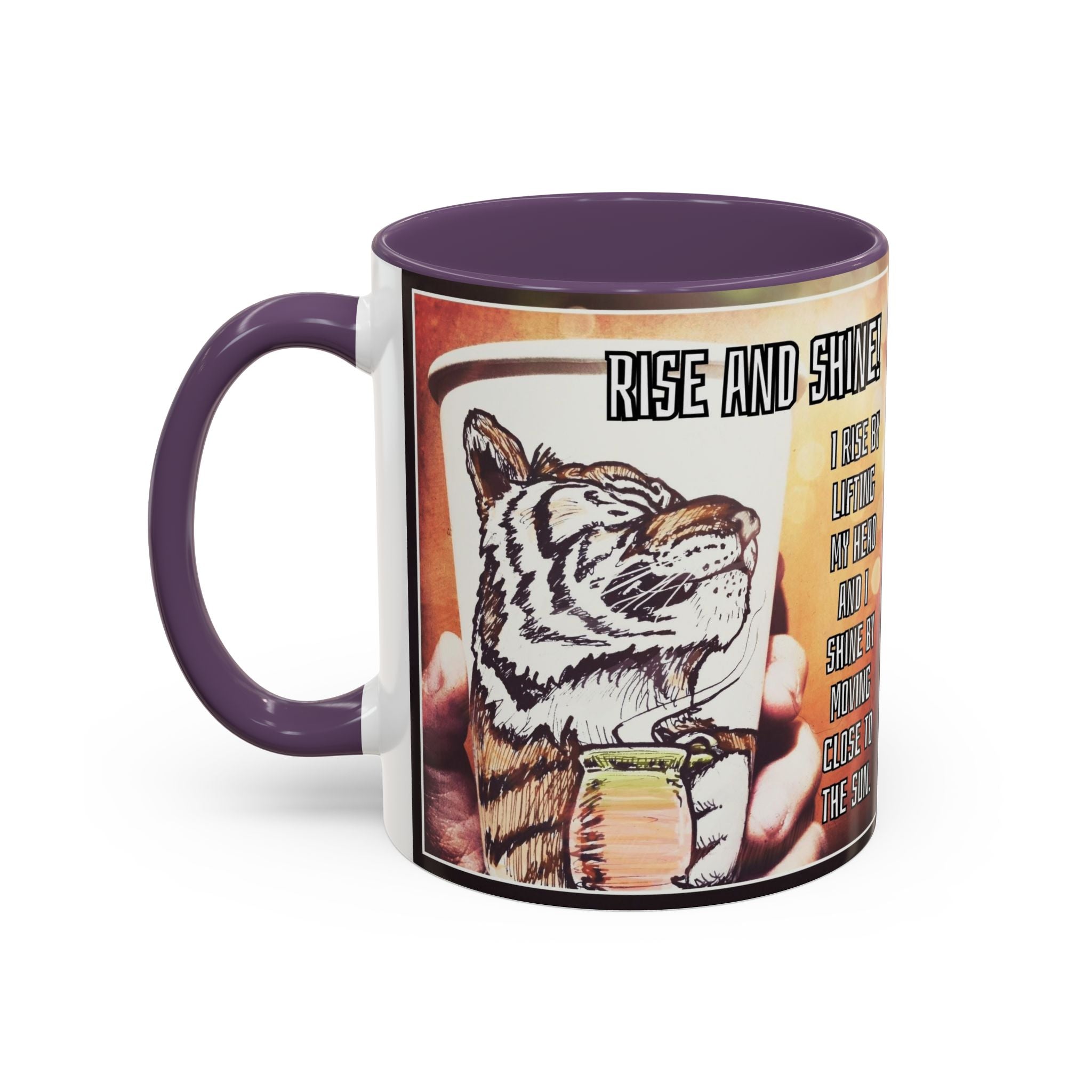 Rise n Shine Tiger Accent Ceramic Mug (11/15oz)